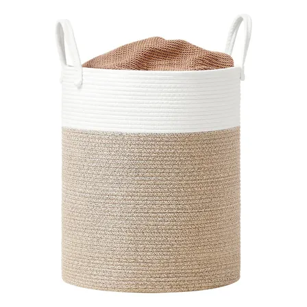Songmics Cesto De Roupa Para Crianças, Algodão 60 L Bege Lisa