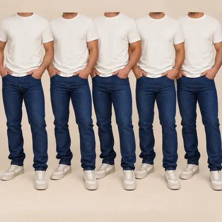 Kit 5 Calças Masculina Jeans Com Elastano Trabalho/passeio