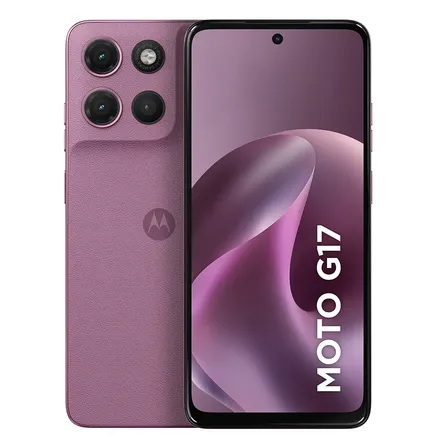 Smartphone Motorola Moto G17 4g - 128gb 4gb Ram + 8gb Ram Boost, Camera 50mp Sony Lytia 600, Tela Fhd+ 60hz, Bateria 5200 Mah - Rosa