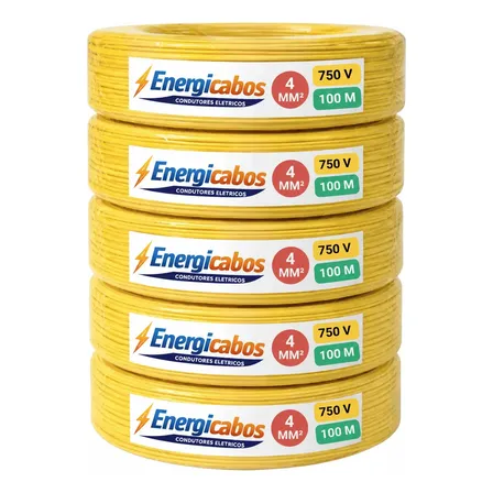 Cabo Flexível 4mm Rolo 100m  Unipolar 750v