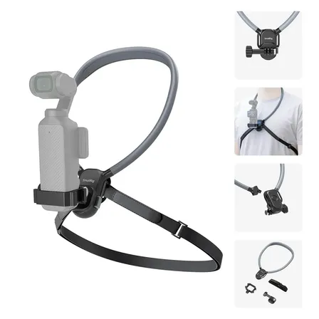Suporte magnético de pescoço SmallRig para DJI Pocket 4/3/OSMO 360/Nano/Action 6/5 Pro/4, para GoPro Hero 13/12/11/10 para câmera de ação - 5567