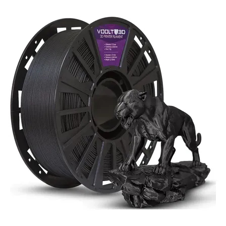 Filamento Pla Preto Velvet Aveludado 1kg Para Decoração Impressão Voolt3D