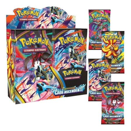 Box Display 216 Cartas Pokémon Me04 Caos Ascendente Copag