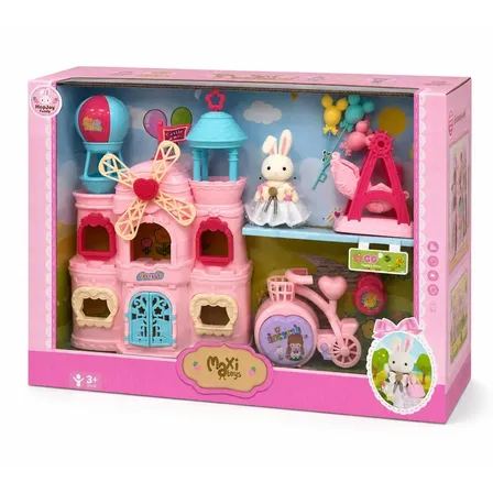 Brinquedo Casinha Boneca Coelho Kit Castelo Parque Móveis Cenários Acessórios HopJoy Maxi Toys - MINI PARQUE DA FANTASIA